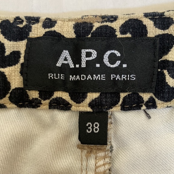 A.P.C Leopard Print Straight Jeans - Picture 8 of 9